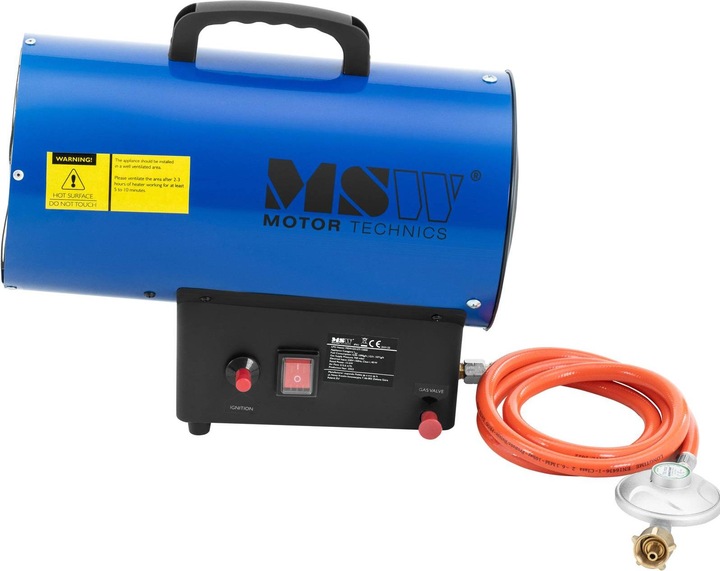Produktbild MSW Gasheizer Gasstrahler Gas Heizgebläse manuelle Zündung Gaskanone 15000 W 160 m² (15000 W)