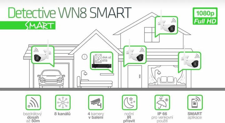 Produktbild Evolveo Bezdrátový kamerový systém Detective WN8 SMART (Netzteil)