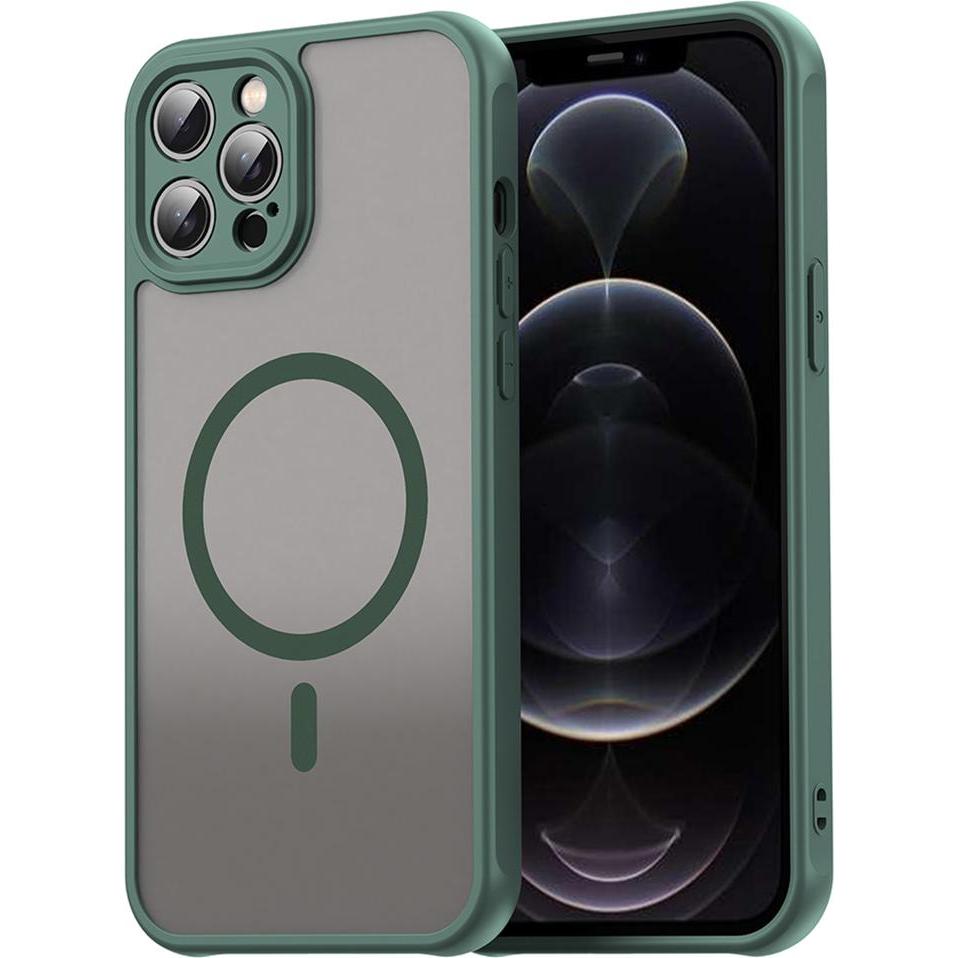 Techsuit - HaloFrost II MagSafe - iPhone 12 Pro - Green (Apple iPhone 12 Pro), Cover smartphone, Verde