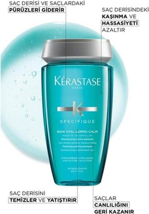 Actual product image Kérastase Bain Vital Dermo-Calm (250 ml, Liquid shampoo)