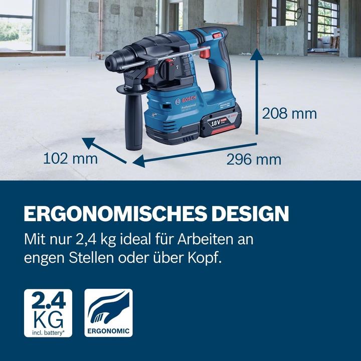 Image du produit Bosch Professional Marteau perforateur sans fil avec SDS plus GBH 18V-22, L-BOXX