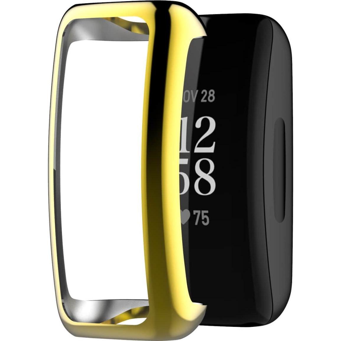 Cover-Discount Fitbit Inspire 3 - Gummi Schutz Case gold, Smartwatch Zubehör, Gold