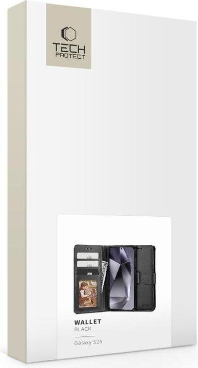 Immagine prodotto Tech-Protect Wallet Case for Samsung Galaxy S25 - Black (Samsung Galaxy S25)