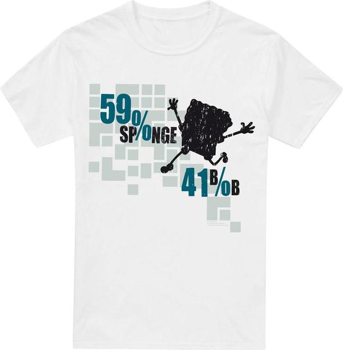 Immagine prodotto Spongebob Squarepants 59% Sponge 41% Bob Maglietta Uomo (4XL)