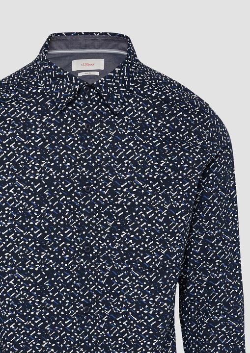 Actual product image S.Oliver Hemd Slim Fit: Gemustertes Hemd aus Popelin (XL)