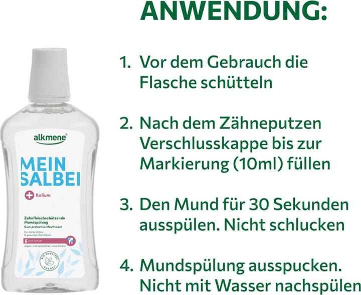 Image du produit Alkmene MEIN SALBEI, Zahnfleischschützende Mundspülung (500 ml, Bains de bouche)