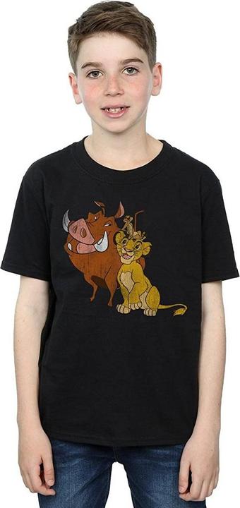 Actual product image The Lion King Boys Simba, Timon And Pumbaa Cotton T-Shirt (128)