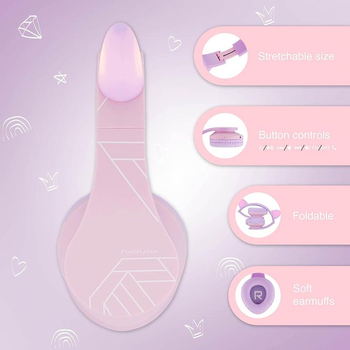 Produktbild PowerLocus P2 Kids Cat Ears Bluetooth-Kinderkopfhörer purple
