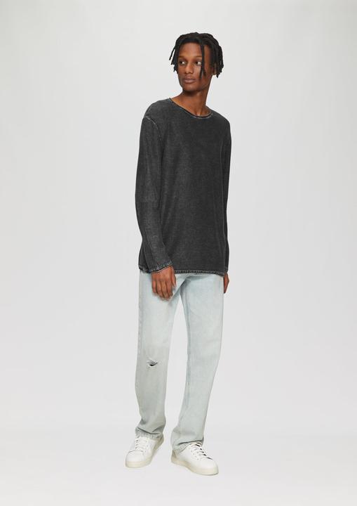 Actual product image S.Oliver Strickpullover Gewaschener Strickpullover mit Rollsaum (S)