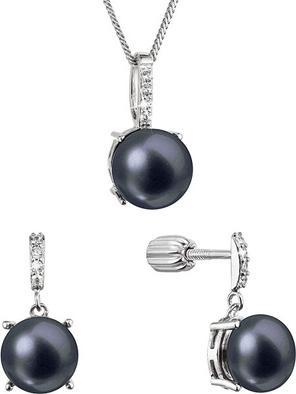 Immagine prodotto Evolution Group Set di perle con zirconi Pavona 29072.3B nero (orecchini, catena, ciondolo)