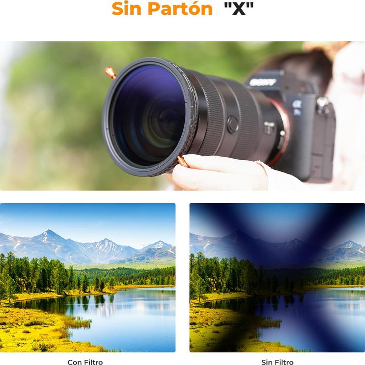 Produktbild K&F Concept 72MM 2 in 1 CPL+Variable ND2ND32 Lens Filter 18Layers Blue Coated, without Black Cross (C Series) (ND- / Graufilter, 72 mm)