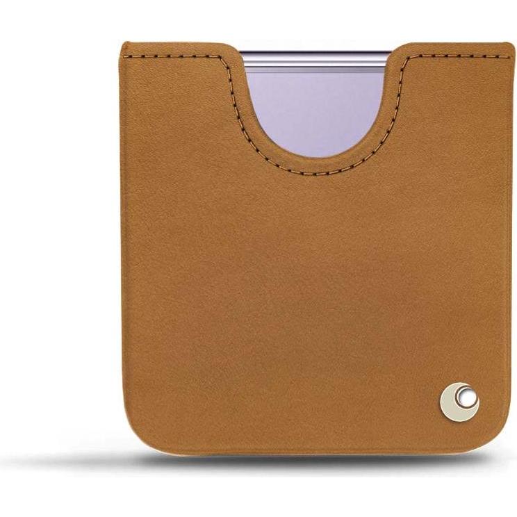 Noreve Lederschutzhülle (Samsung Galaxy Z Flip4), Smartphone Hülle, Braun