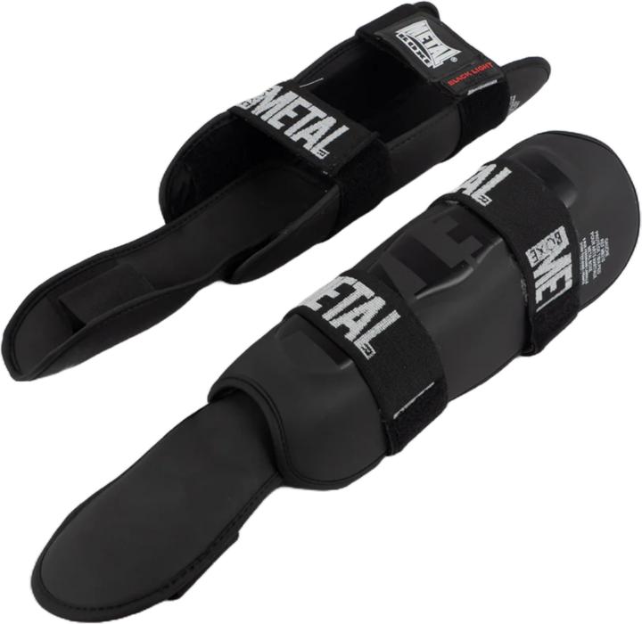 Actual product image Metal Boxe Shin Guards with Removable Foot Protection (L)