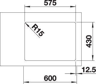 Actual product image Blanco Andano 340/180-IF (Top-mounted sink, 58.50 cm, 44 cm)