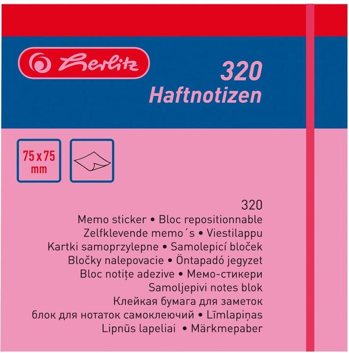 Actual product image Herlitz Sticky notes, 75 x 75 mm, neon colors