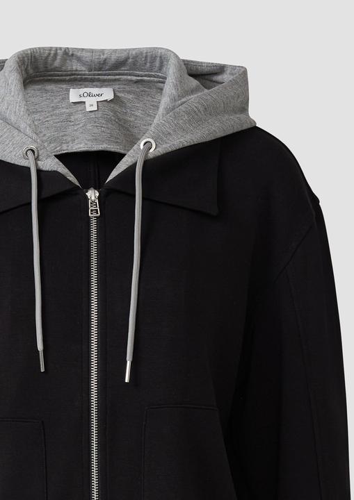 Produktbild s.Oliver Sweatshirt Jacke Scuba-Sweatjacke mit herausnehmbarem Einsatz (36)