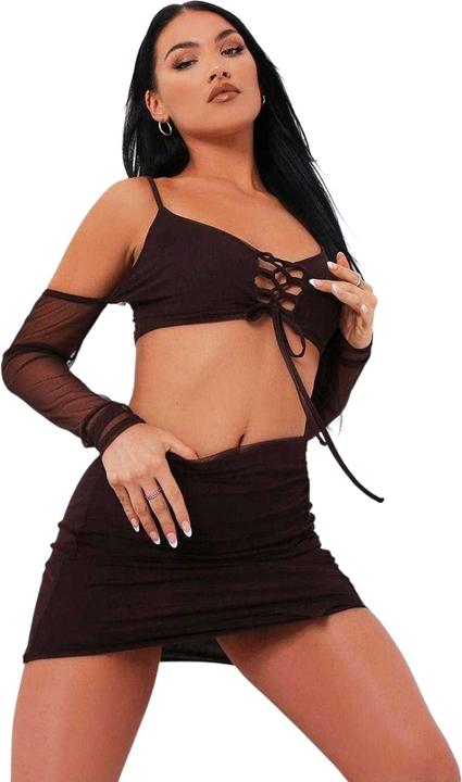 Produktbild Missy Empire Kurzes Top Netzmaterial (32)