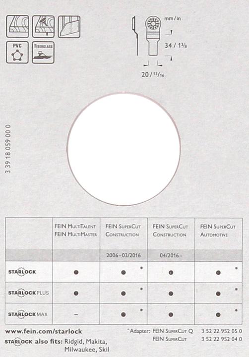 Productafbeelding Fein Bimetaal invalzaagblad 20 mm