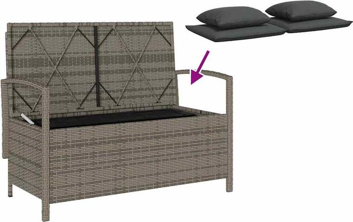 Actual product image vidaXL Gartenbank mit Stauraum
