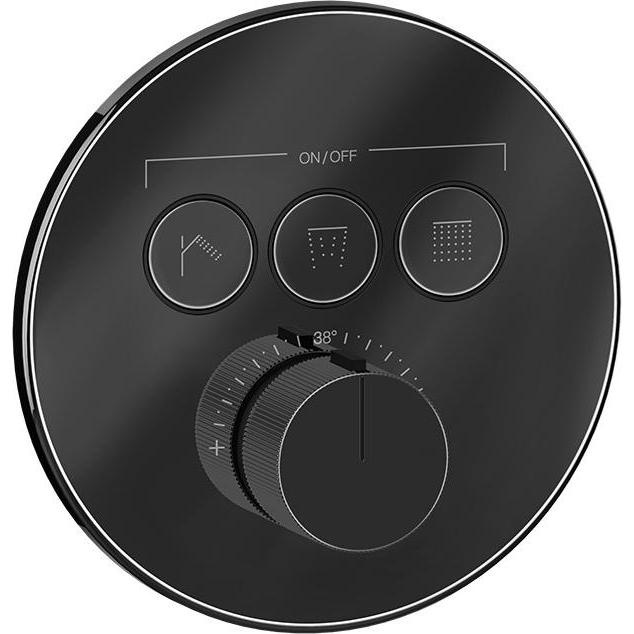 Gessi, Badarmatur, Hi-Fi Fertigmontageset Thermostat mit Tasten-Bedienung on/off. 3-Wege