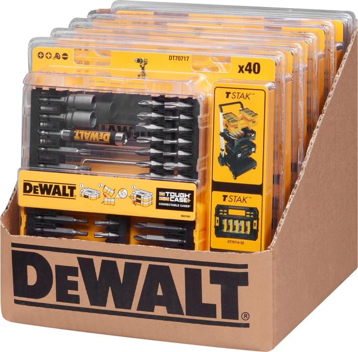 Actual product image DeWalt Bit set 40 pcs. (Cross Phillips PH M1, Cross Phillips PH M2, Cross Phillips PH M3, Cross Pozidriv PZ M1, Cross Pozidriv PZ M2, Cross Pozidriv PZ M3, Hexagon socket TX M10, Hexagon socket TX M15, Hexagon socket TX M20, Hexagon socket TX M25, Hexagon socket TX M30, Screw slot M6)