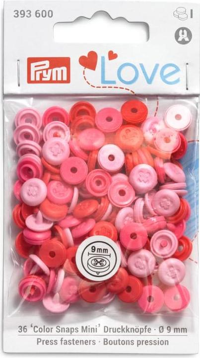 Image du produit Prym Boutons-pression sans couture Color Snaps Mini 9 mm assortis rose 36pcs