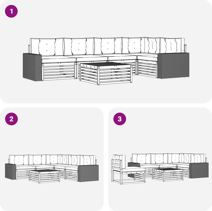 Produktbild vidaXL Outdoor-Sofa