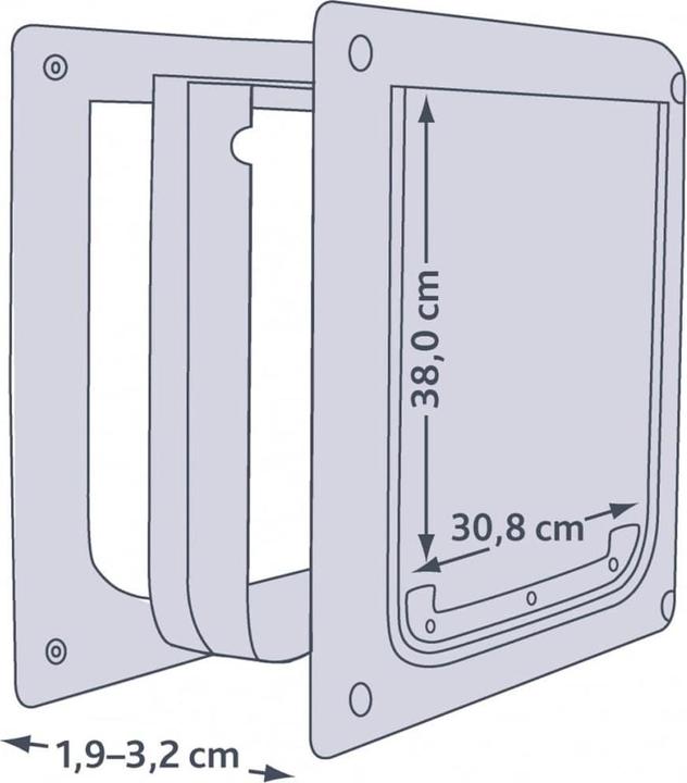 Actual product image Trixie 2-Wege Freilauftür (Manual cat flap)
