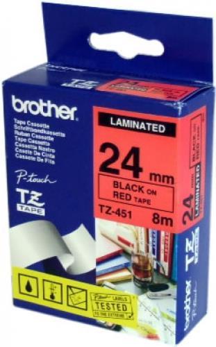 Produktbild Brother TZE451 Etiketten erstellendes Band (2.40 cm, Rot)