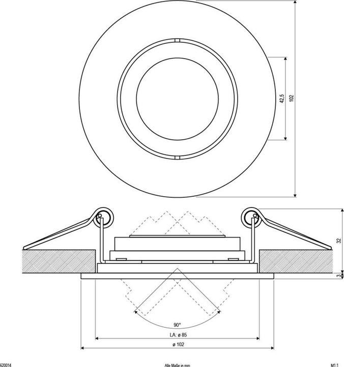 Produktbild EVN Einbauleuchte (GX53)