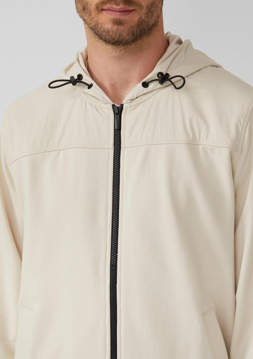Produktbild s.Oliver Sweatshirt Jacke Sweatshirt-Jacke im Materialmix mit hochwertigen Details (S)