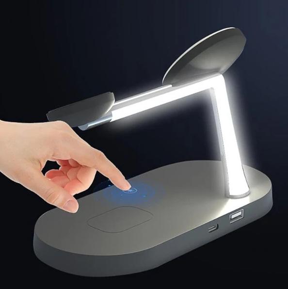 Actual product image PhoneLook Station de charge magnétique sans fil 5 en 1 pour iPhone Apple Watch, AirPods, lampe LED