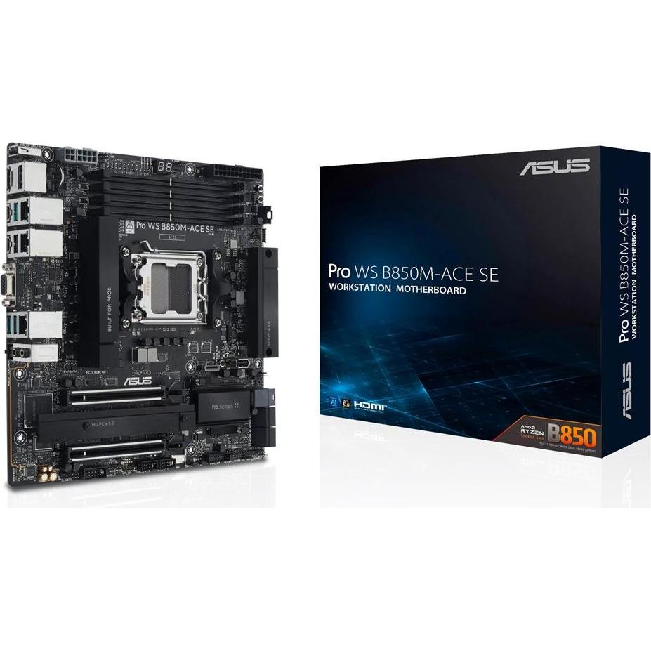ASUS Płyta główna PRO WS B850M-ACE SE AM5 AMD (AM5, AMD B850, mATX), Mainboard