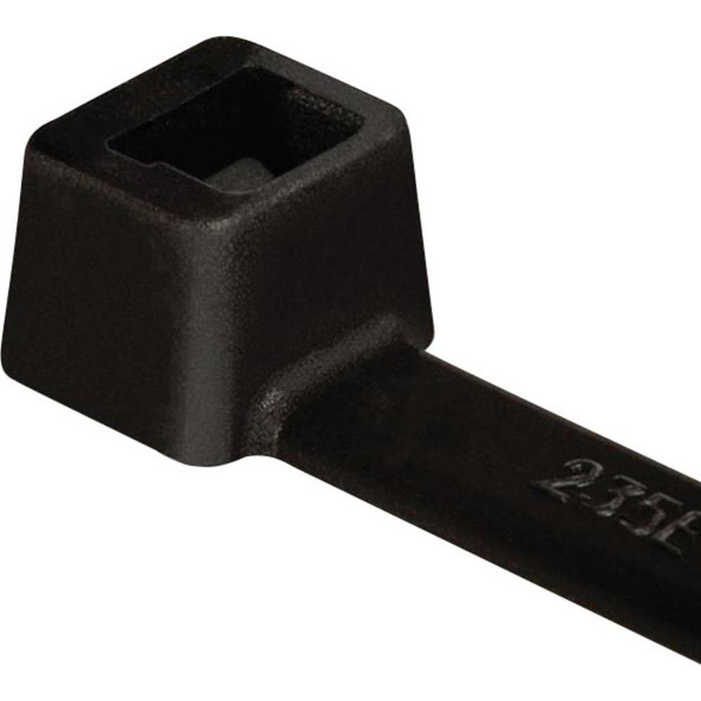 HellermannTyton, Kabelbinder, Kabelbinder innenverzahnt T-Serie (L x B) 150 mm x 3.5 mm T30R-N66-BK-C1 Farbe: Schwarz 10...