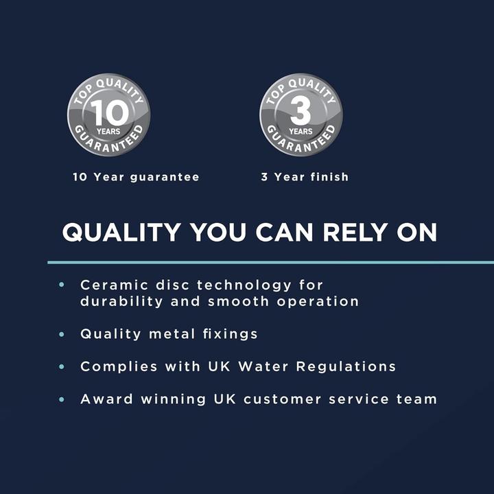 Image du produit Bristan Robinetterie de lavabo moderne noire avec garantie prolongée et service client primé