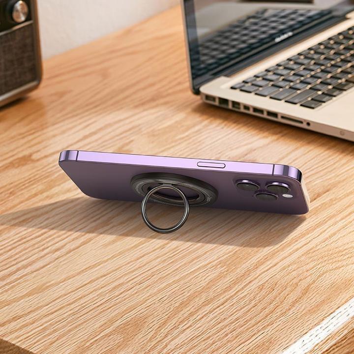 Actual product image Hoco Auto holder magnetic mobile phone ring holder GH3 black