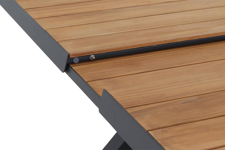 Image du produit Siena Garden Sincro Ausziehtisch 160/200x90cm matt anthrazit / Teak FSC (160 cm)