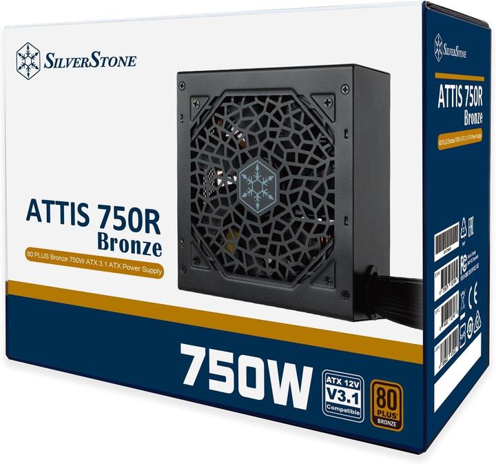 Actual product image Silverstone Technology ATTIS 750R Bronze, 80 Plus-Bronze ATX-3.1 ATX power supply with 750W, SST-AT750R-B (750 W)