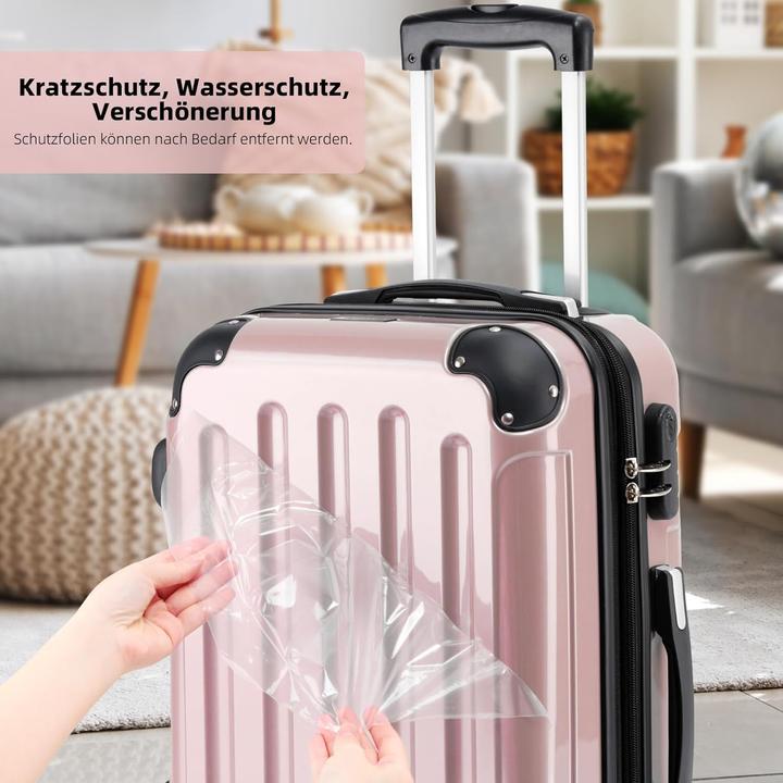 Image du produit Beibye 3-teiliges Hartschalenkoffer-Set mit 4 Zwillingsrollen und Zahlenschloss (115 l)
