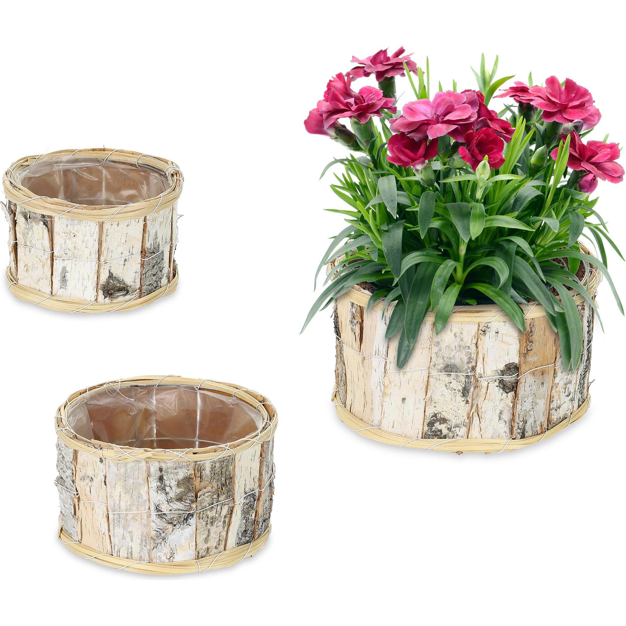 Relaxdays, Blumentopf, 3x Blumentopf (24 cm)