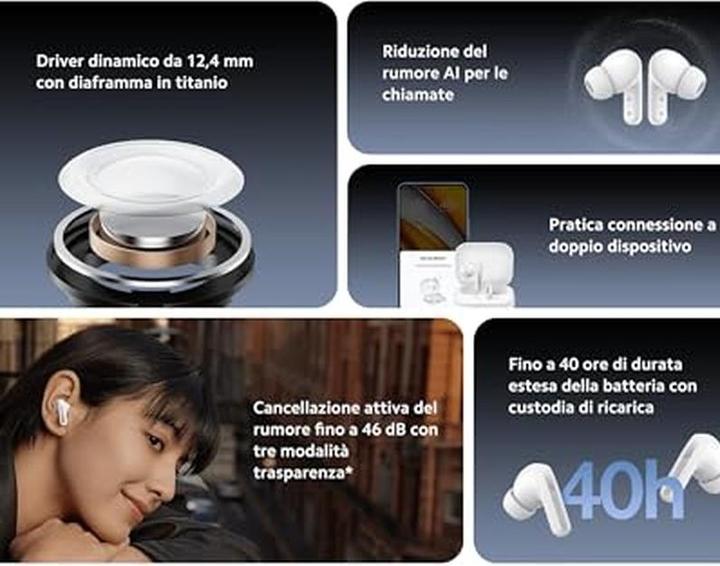 Image du produit Xiaomi Redmi Buds 5 (ANC, 10 h, Sans fil)