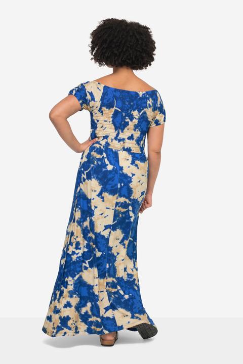 Produktbild Angel of Style Jersey-Maxikleid, Alloverdruck, Runhdhals, gesmokte Büste, Halbarm (54)