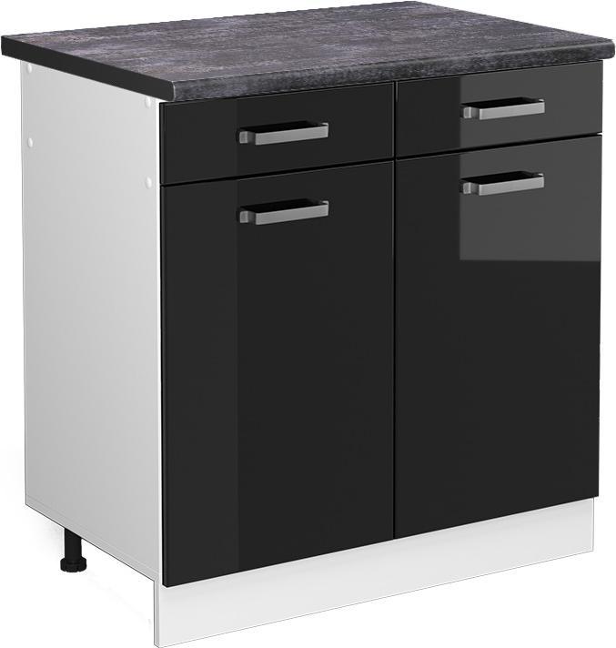 Anthrazit, Schwarz Hochglanz, Weiss