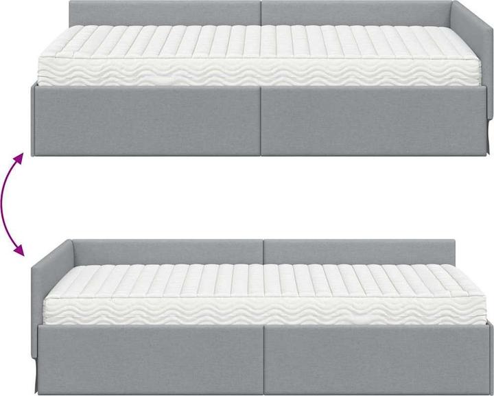 Image du produit vidaXL Eckbettgestell (80 x 200 cm)