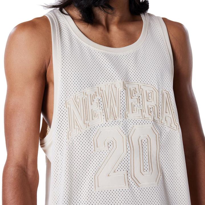 Immagine prodotto New Era Poly Mesh Tank Top - BRAND LOGO stone beige - XXL (XXL)