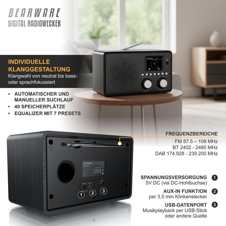 Produktbild Bearware Radiowecker DAB+
