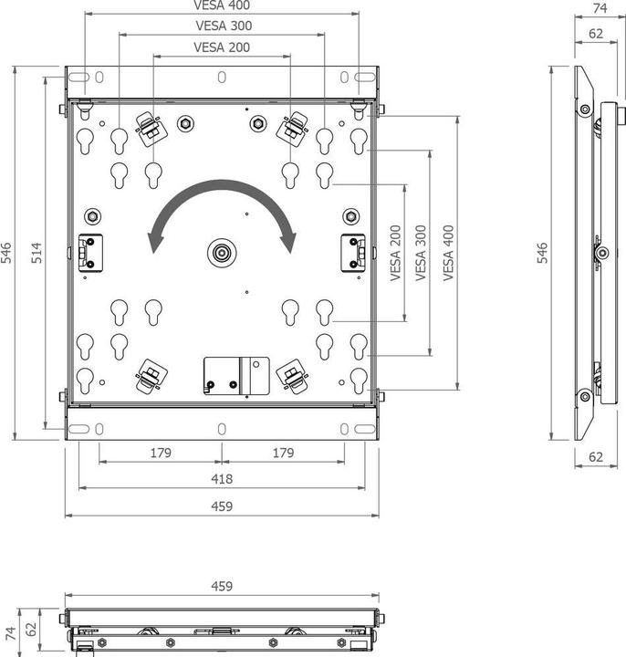 Actual product image Hagor WH SA Flip (55", 40 kg)