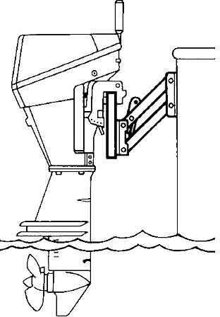 Image du produit Compass Support moteur pliable 15 CV