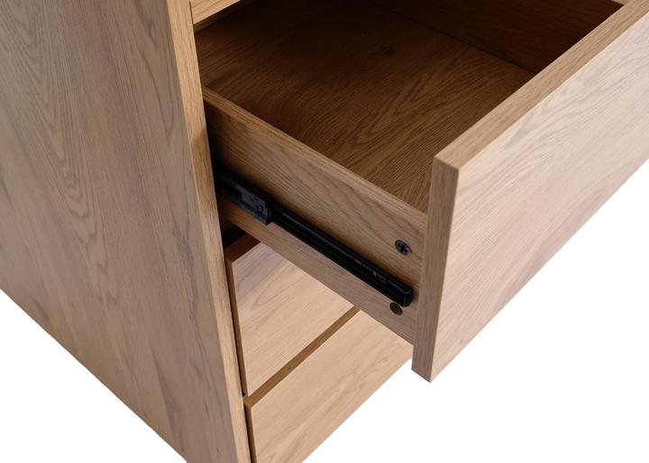 Image du produit Swisshandel24 Bureau HWC-J78, table d'ordinateur, table de travail, tiroir, 78x121x60cm aspect chêne (121 x 60 x 78 cm)