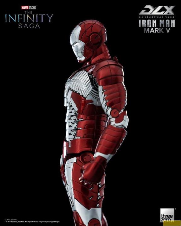 Actual product image ThreeZero Infinity Saga DLX Action Figure 1/12 Iron Man Mark 5 17 cm